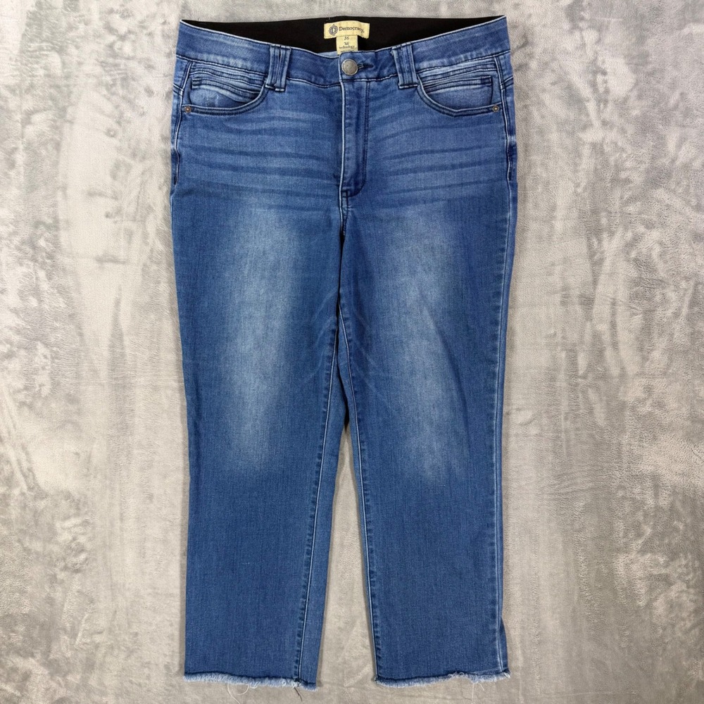 Democracy Ab Solution Straight Leg Jeans Women's Size 16 Blue Medium Wash